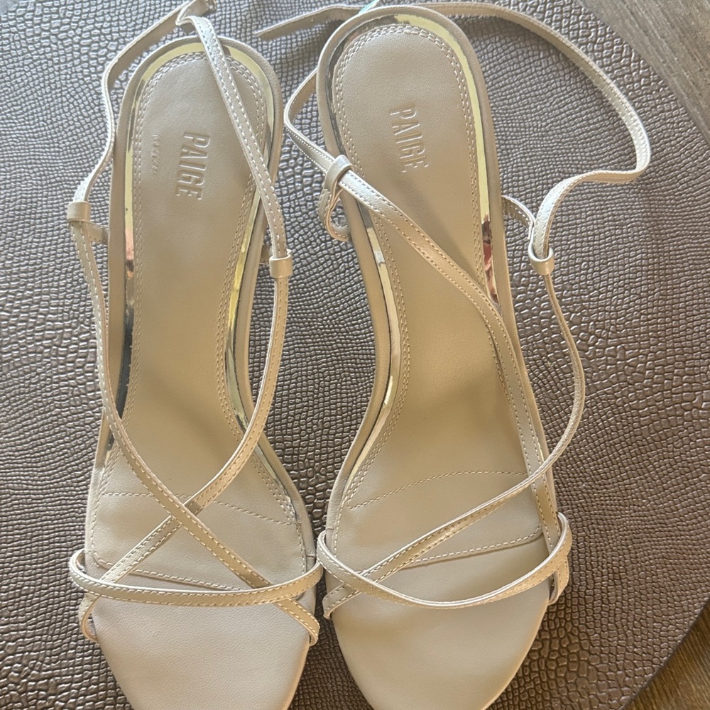 PAIGE Women's Elegant Cream Kitten Heal Sandals